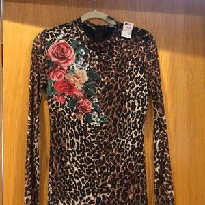 Akira cheetah dress with tag